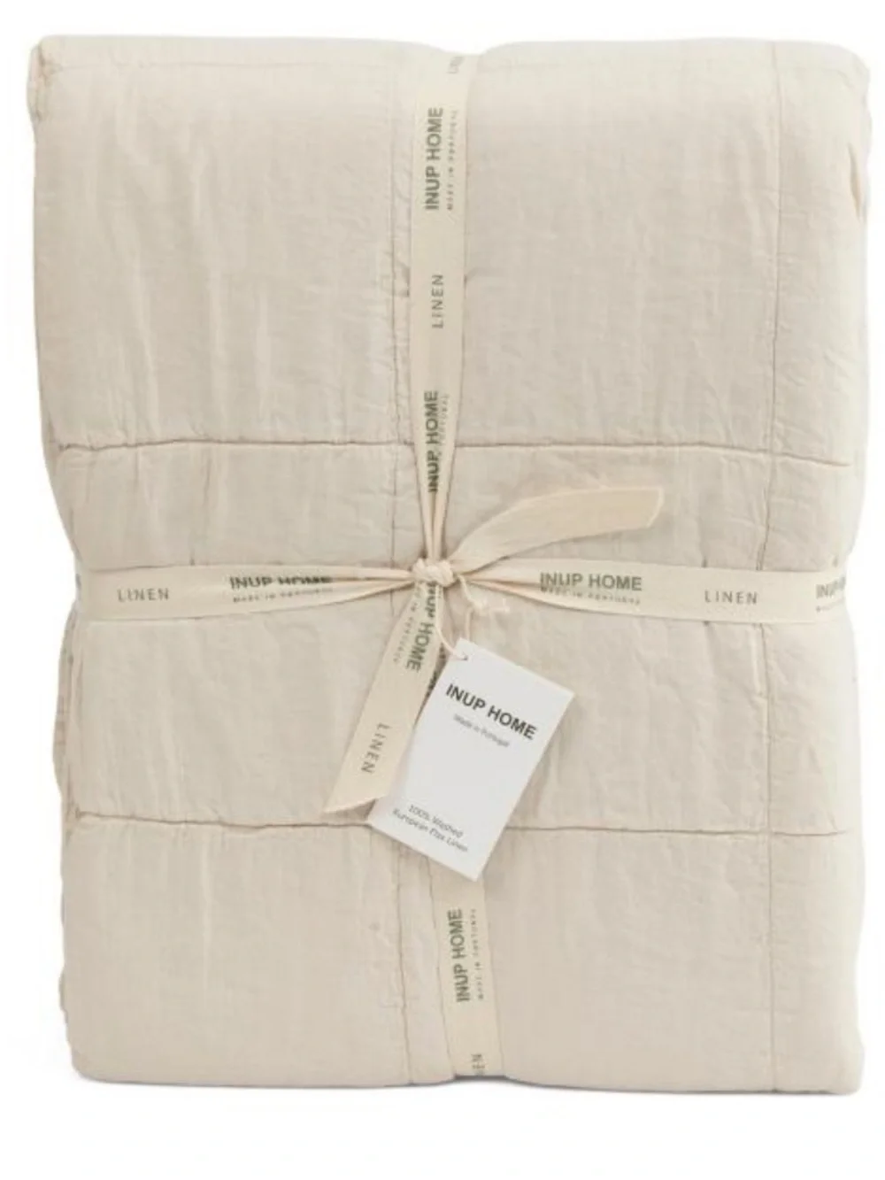INUP Home Linen Quilted Comforter - Cream